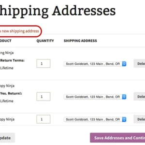 WooCommerce Shipping Multiple Addresses